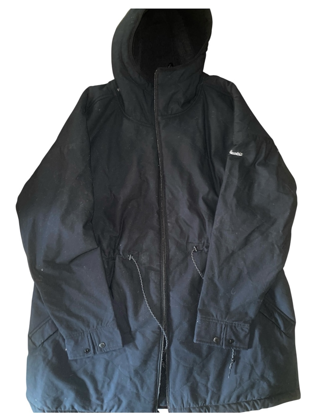 NWT Columbia Black Hooded Coat